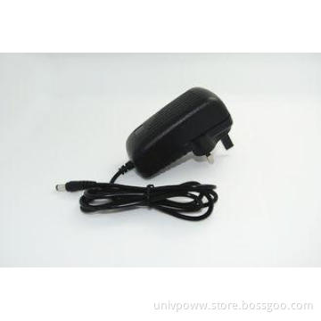 24W DC Output AC Power Adapters , IEC / EN60950 UK Plug Vid